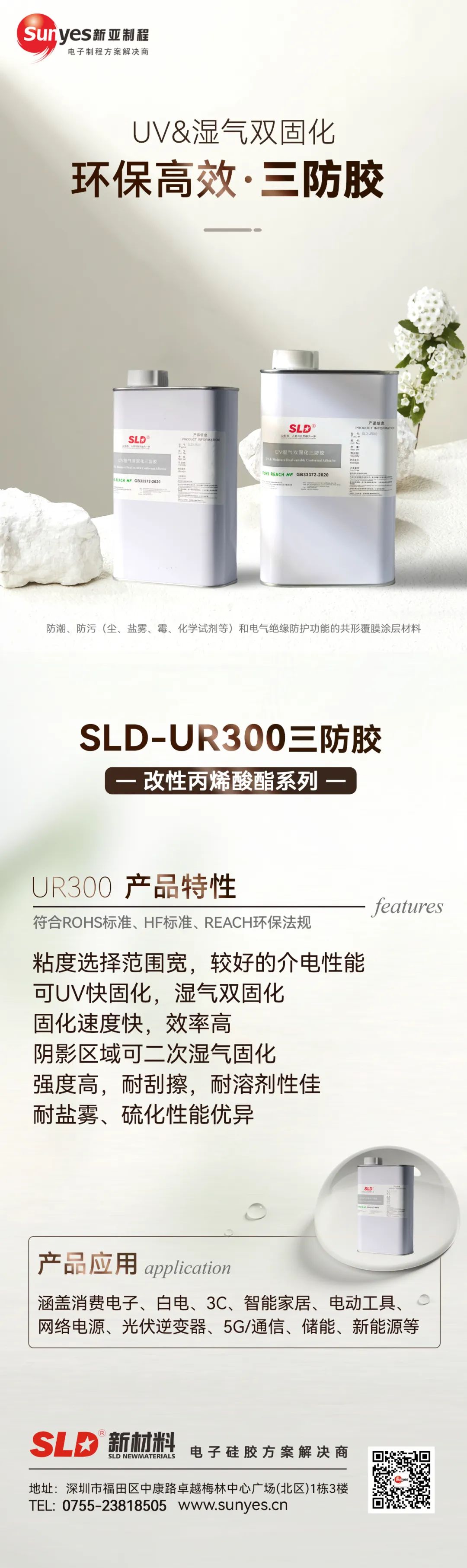 三防胶SLD-UR300系列的应用解决方案